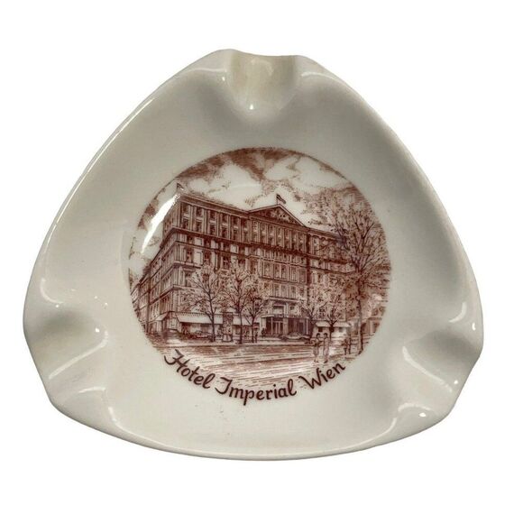 Hotel Imperial Wien Vintage Ashtray Souvenir Vienna Austria Lilien Porzellan - Picture 3 of 11